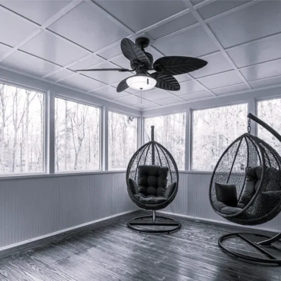 Postavljanje plafonskog ventilatora na terasi